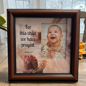 Brown Wooden Picture Frame with Inspirational Quote